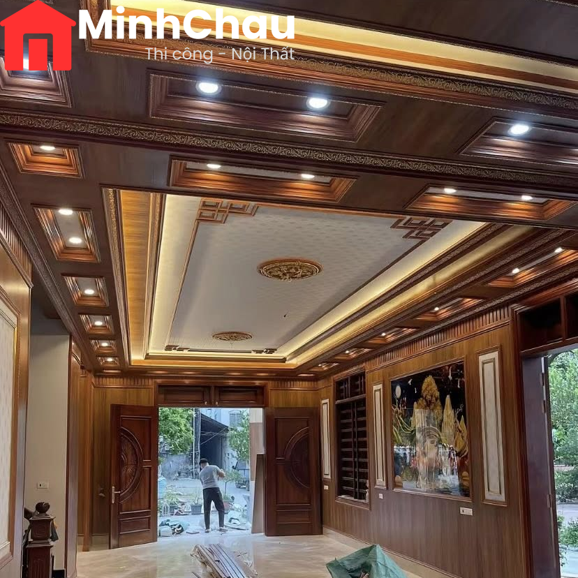 rần nhựa nano giật cấp đèn led phòng khách - MinhChau Nội Thật Nhựa Cao Cấp